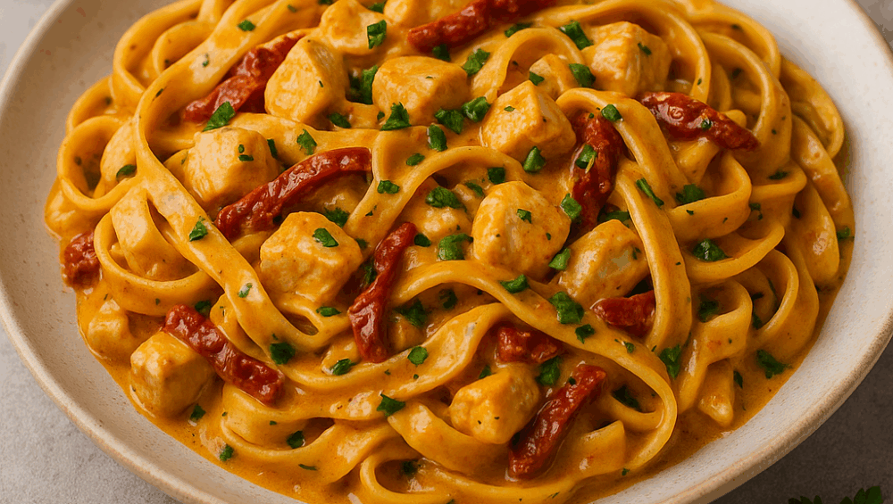 Tagliatelle w aromatycznym sosie