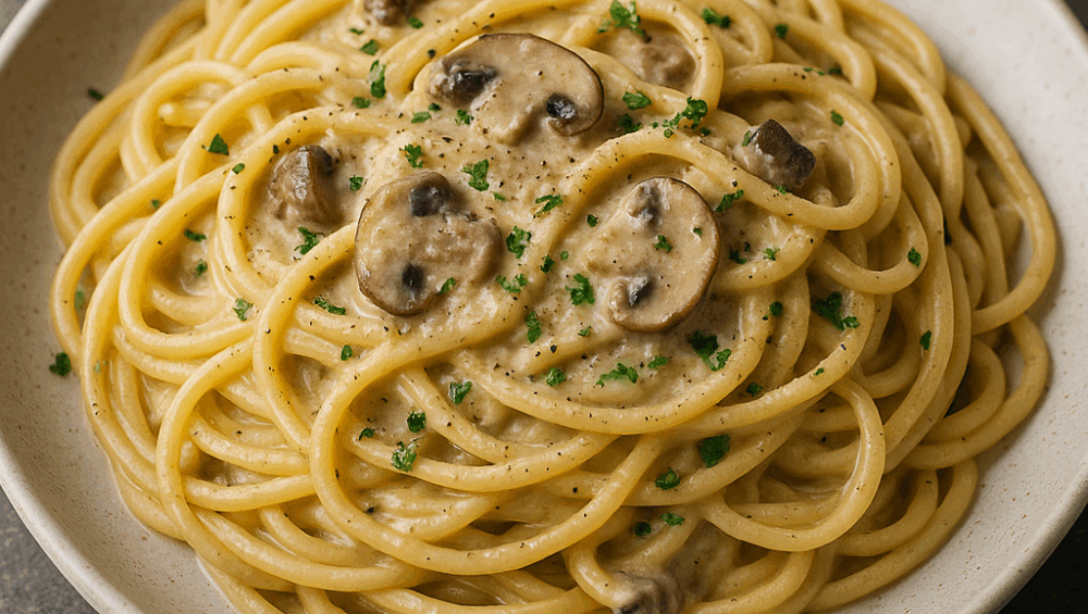 Spaghetti ai Funghi e Mascarpone
