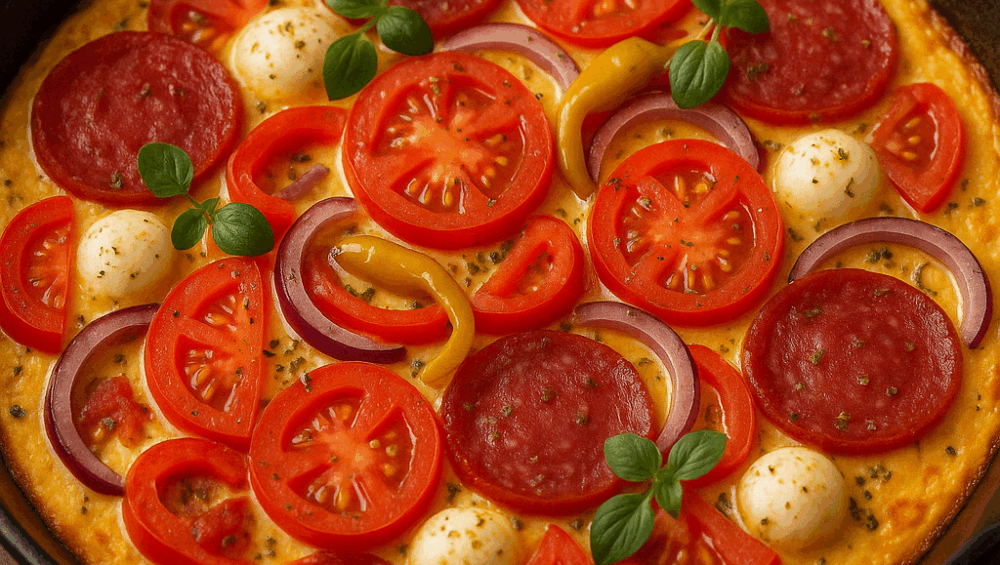 Frittata z salami a’la pizza