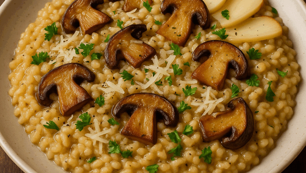 Risotto z podgrzybkami i oscypkiem