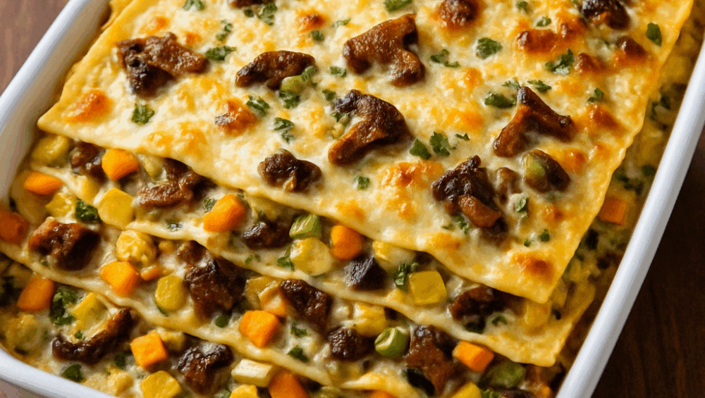 Lasagne z warzywami i prawdziwkami