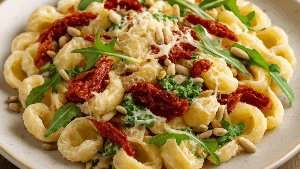 Makaron z ricottą i suszonymi pomidorami