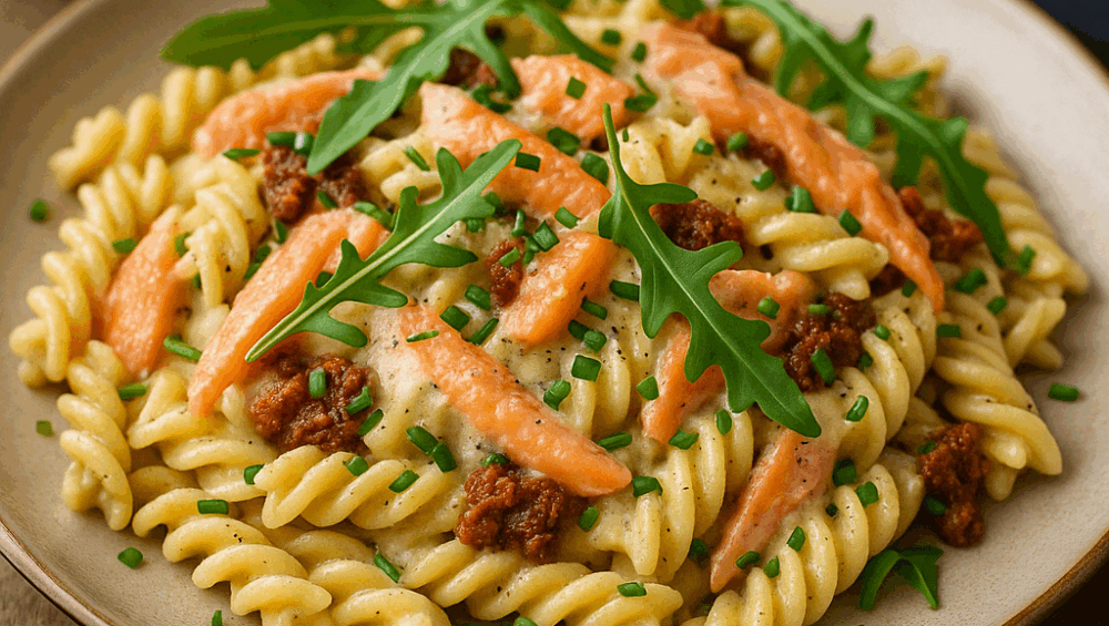 Carbonara z łososiem