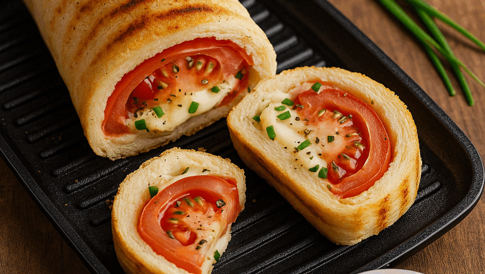 Stromboli z mozzarellą i pomidorami
