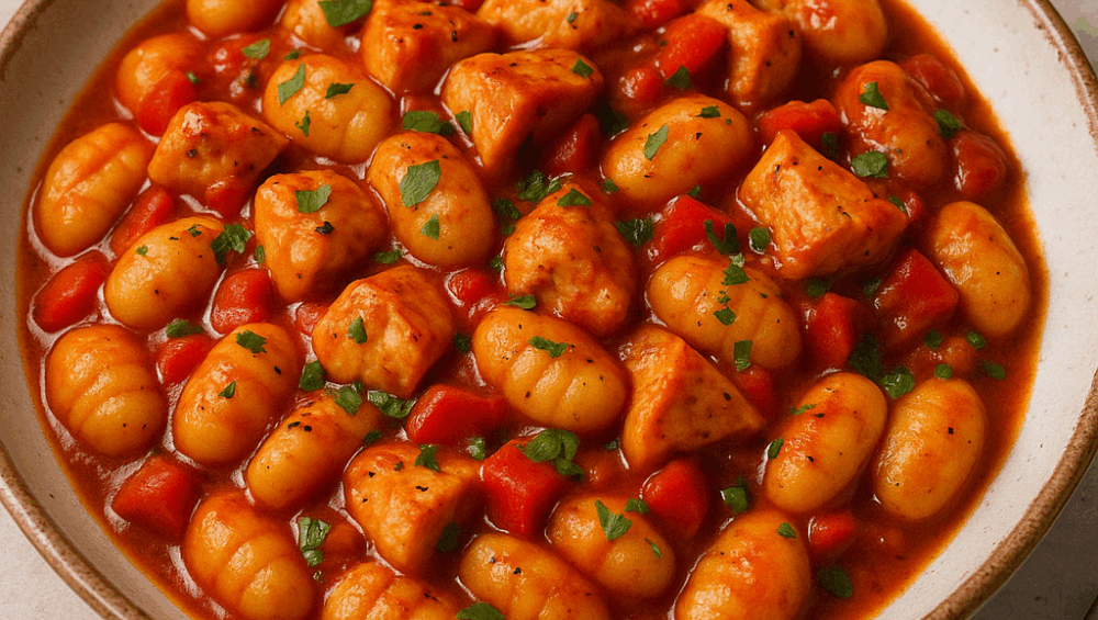 Gnocchi z kurczakiem w pomidorach