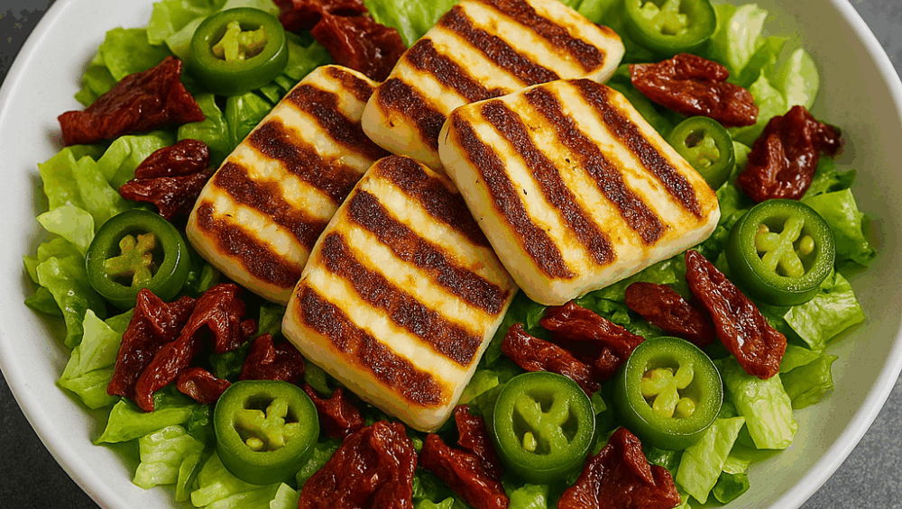 Sałatka z serem halloumi