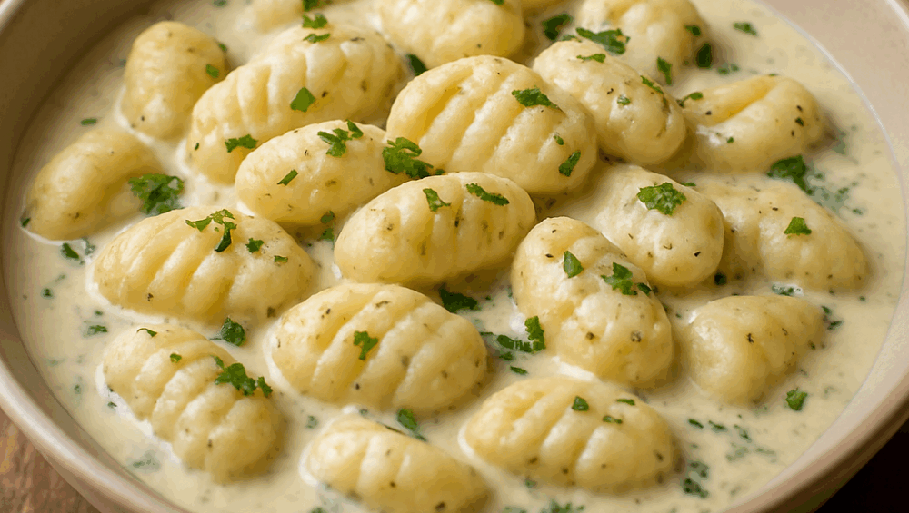 Gnocchi z sosem śmietanowo-ziołowym