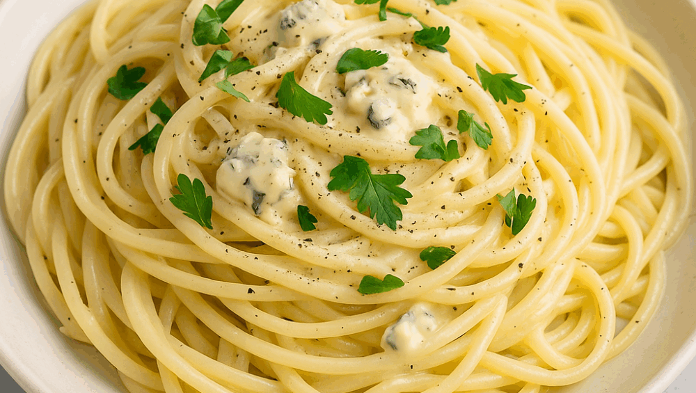 Spaghetti z sosem gorgonzola