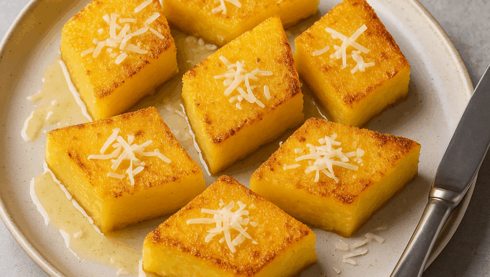 Polenta z serem grana padano