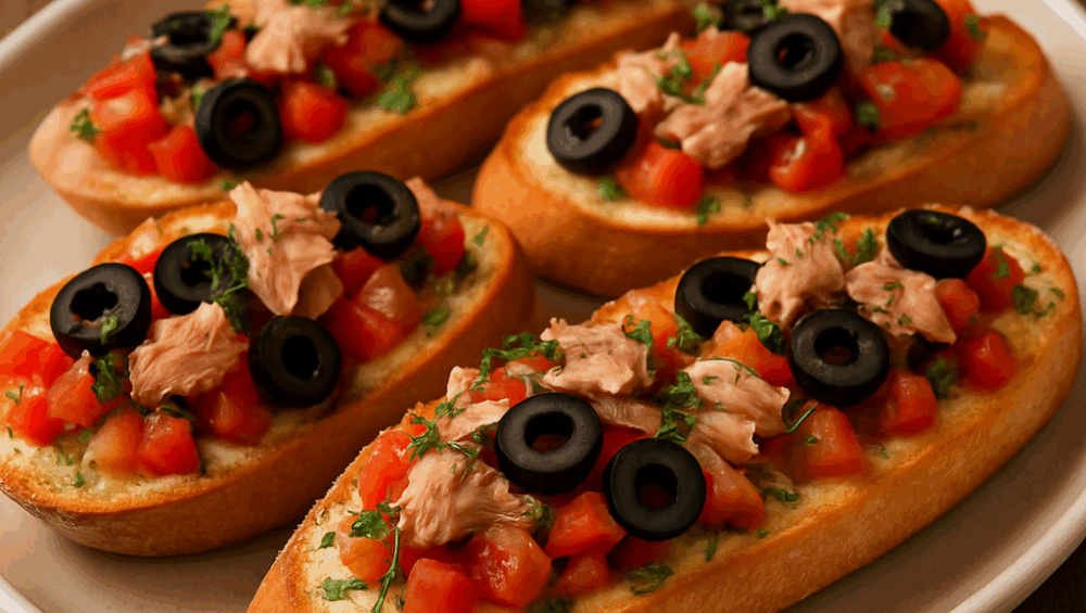 Bruschetta z tuńczykiem i pomidorami