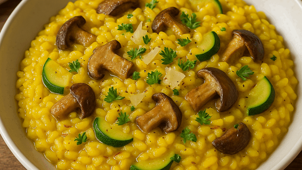 Borowikowe risotto z szafranem