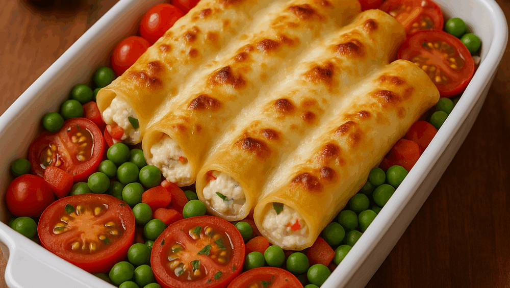 Makaron cannelloni nadziewany serkiem ricotta